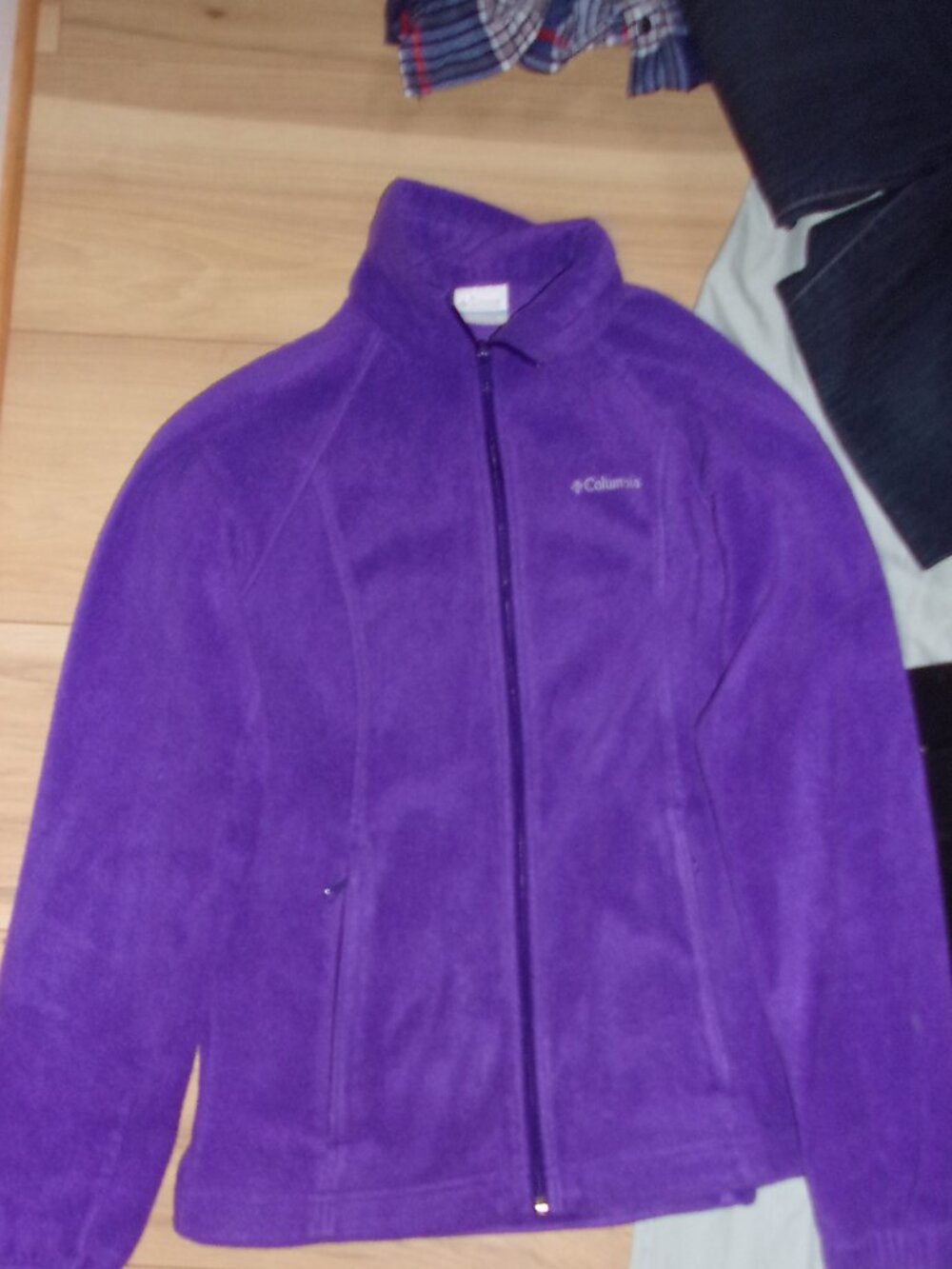 Columbia womens size medium purple sweatshirt coat fleece jacket